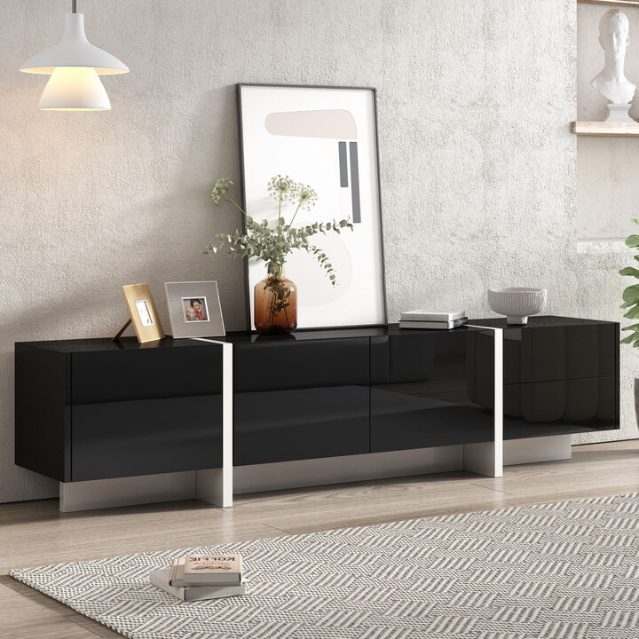 Modern Rectangle TV Stand for TVs Up To 80"