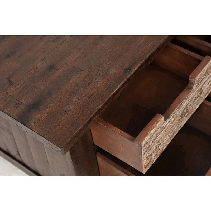 Jofran Painted Canyon Rustic Solid Acacia Box Coffee Table