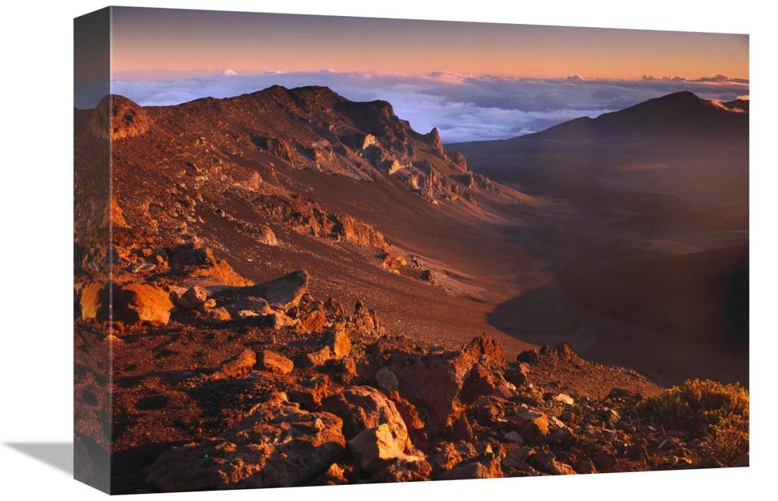 Rock of Haleakala Crater, Haleakala National Park, Maui, Hawaii-Canvas Art-16x12