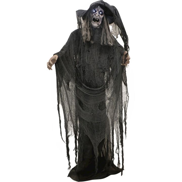 Haunted Hill Farm 69 Animated Turning Standing Witch