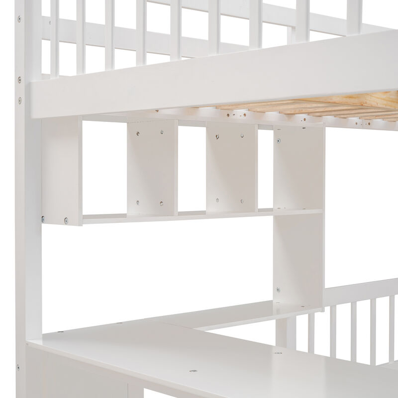 Merax Bunk Bed with Storage Staircase