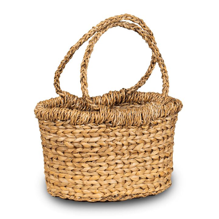 All Purpose Seagrass Storage Basket with Handle