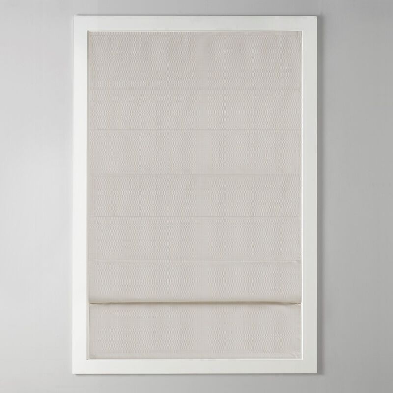 Gracie Mills Calyx Textured Room Darkening Cordless Roman Window Shade - 33x64"