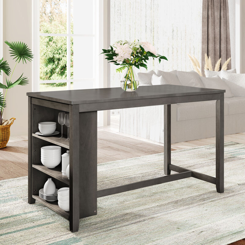 Merax 5 Pieces Counter Height Rustic Dining Table Set