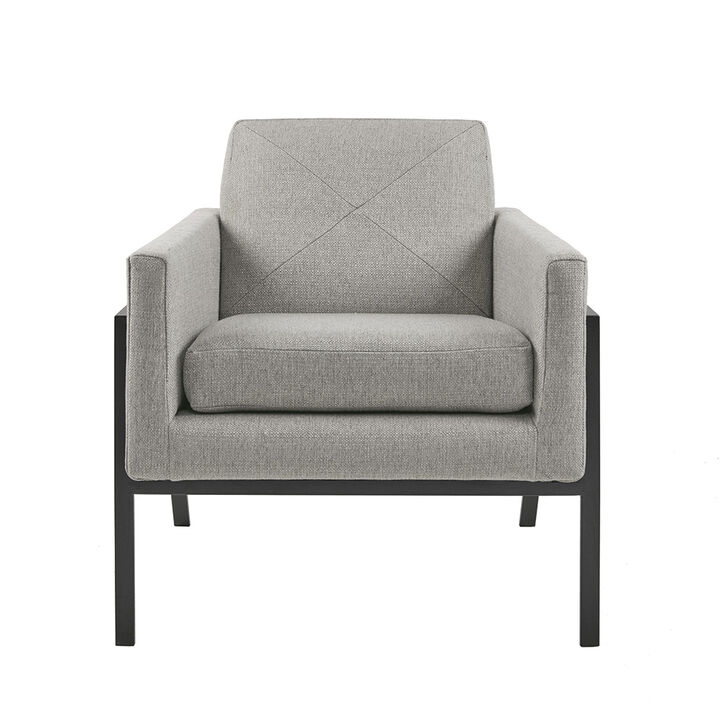 Gracie Mills Ofelia Contemporary Square Shape Seat Accent Chair