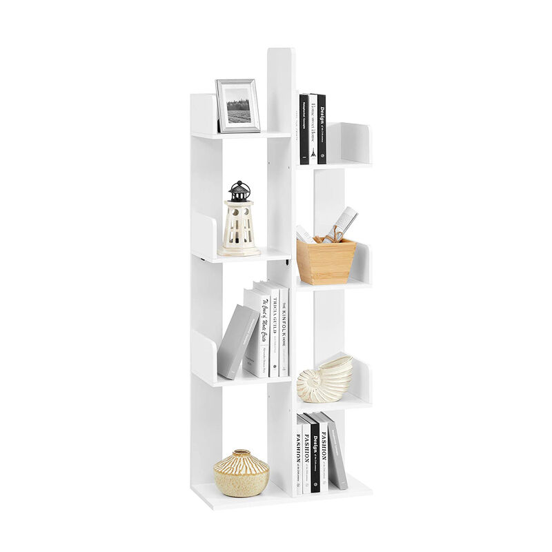 Elegant Tree-Shaped Bookshelf with 8 Shelves: Stylish Storage with Rounded Corners