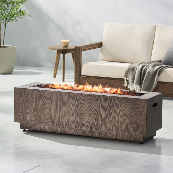 Streamdale Cozy Outdoor Propane Fire Pit, 50,000 BTU, 48" W x 15" D x 15" H