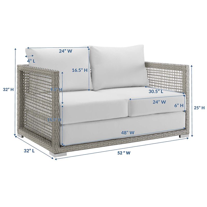Modway - Aura Outdoor Patio Wicker Rattan Loveseat