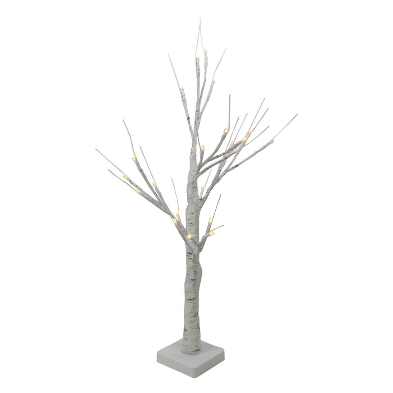 24" Lighted Christmas Twig Tree Outdoor Decoration - Warm White LED Lights