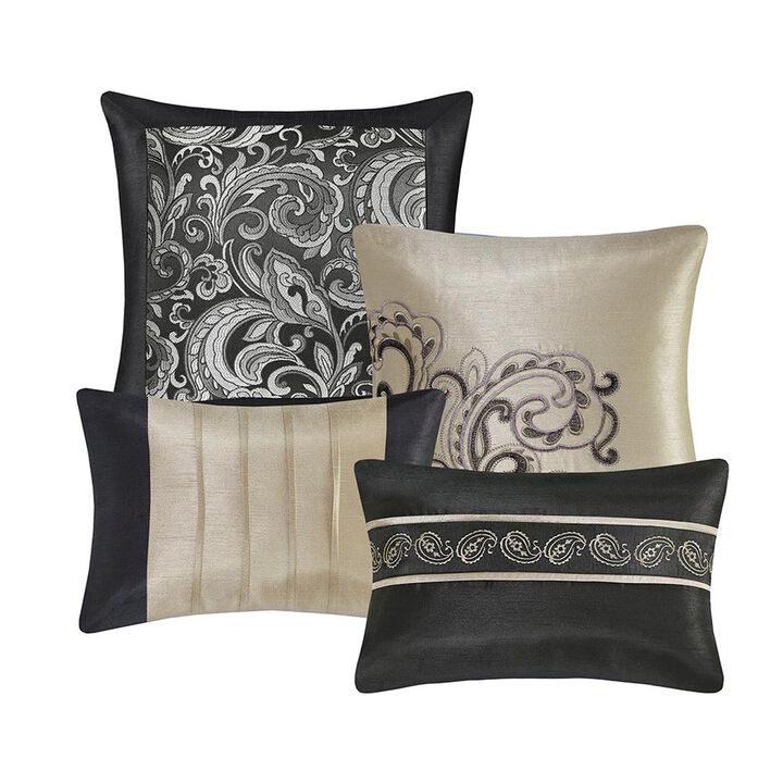 Belen Kox 24 Piece Room in a Bag King, Black, Belen Kox