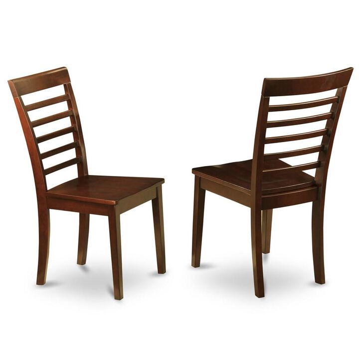 East West Furniture Dining Room Set Mahogany, ANML3-MAH-W
