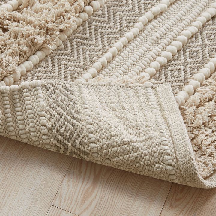 Gracie Mills Melba Stripe Handwoven Texture Bath Rug - 22x58"