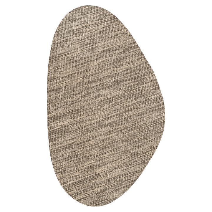 Callan Modern Rustic Abstract Indoor/Outdoor Shaped Area Rug
