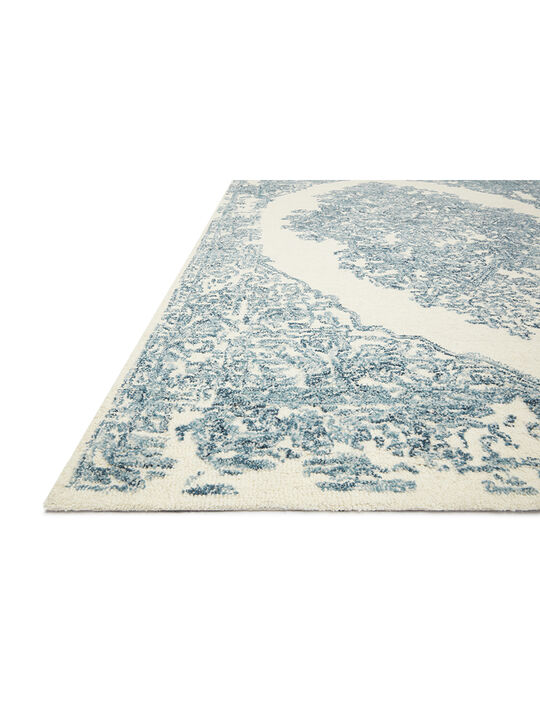 Annie ANN02 White/Blue 3'6" x 5'6" Rug
