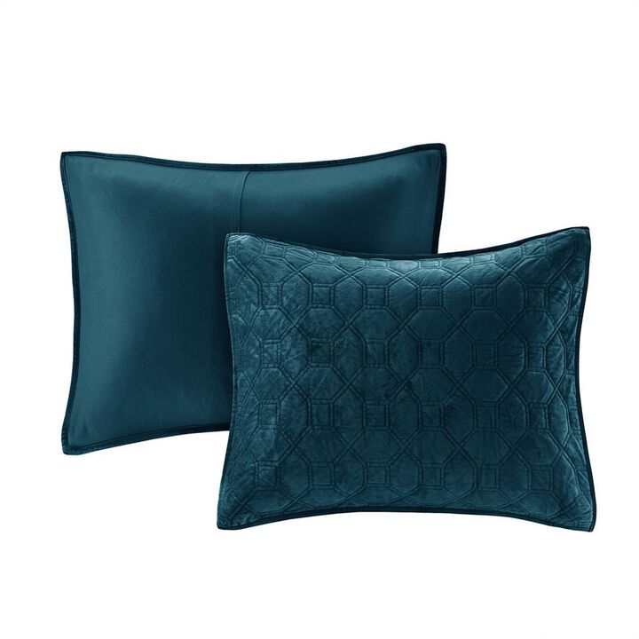 Belen Kox Velvet Geometric Quilted Coverlet Set, Belen Kox