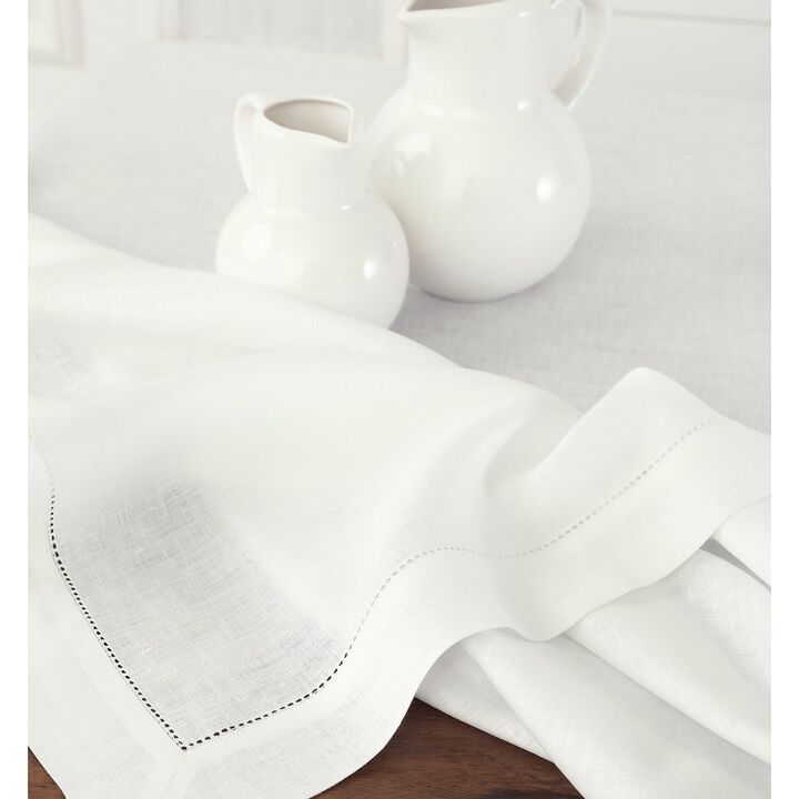 Solino Home 100% Pure Linen Tablecloth | Classic Hemstitch