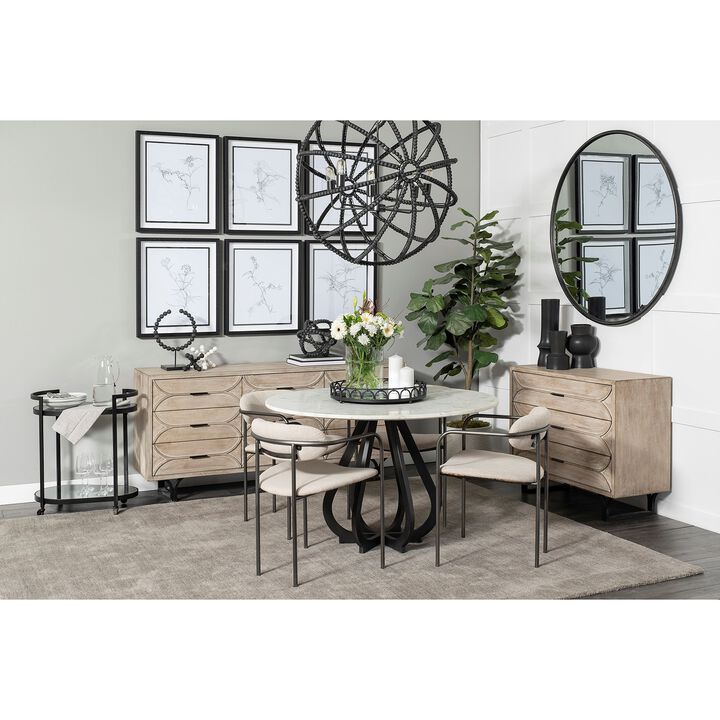 Giselle Light Brown Accent Cabinet