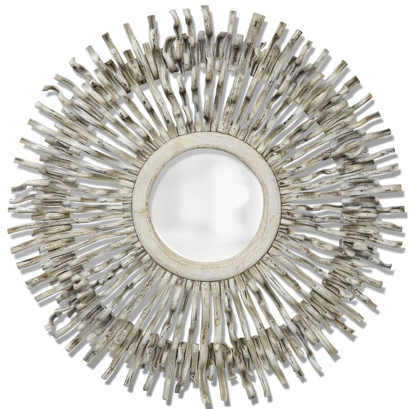 White Washed Vine Mirror