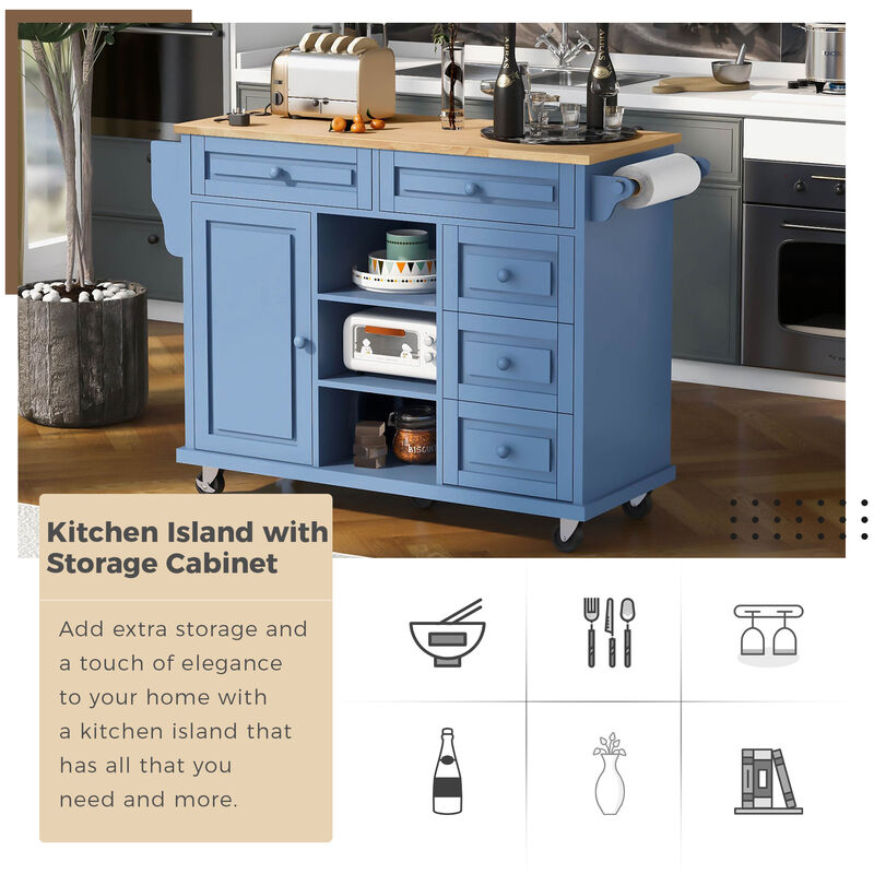 Merax Rolling Mobile Kitchen Island