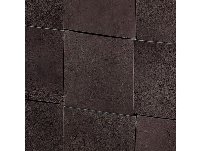 Woven Leather Ottoman