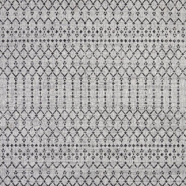 Ourika Moroccan Geometric Textured Weave Light Indoor/Outdoor Area Rug