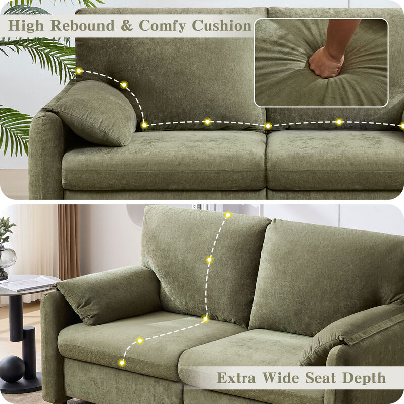 Merax Chenille 2-Seat Sofa for Living Room