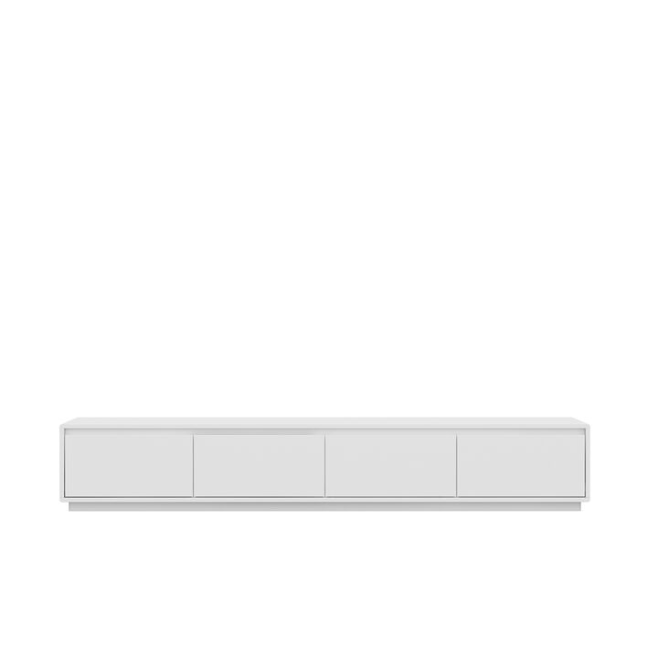 FUFU&GAGA Modern Floating TV Stand with Adjustable LED Lighting and Spacious Storage Drawers, (70.9" W x 15.7" D x 11.8" H),White