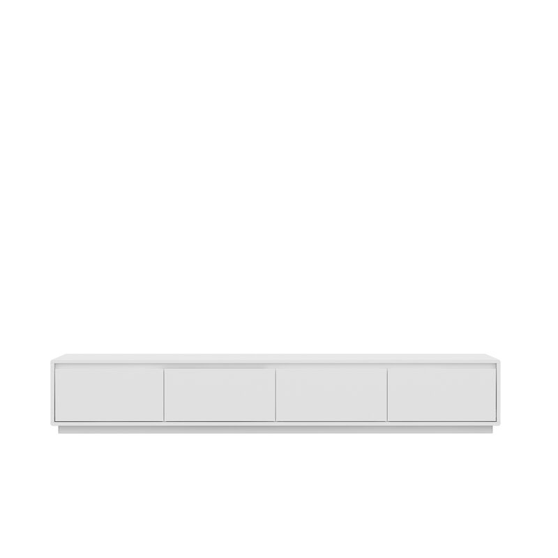 FUFU&GAGA Modern Floating TV Stand with Adjustable LED Lighting and Spacious Storage Drawers, (70.9" W x 15.7" D x 11.8" H),White