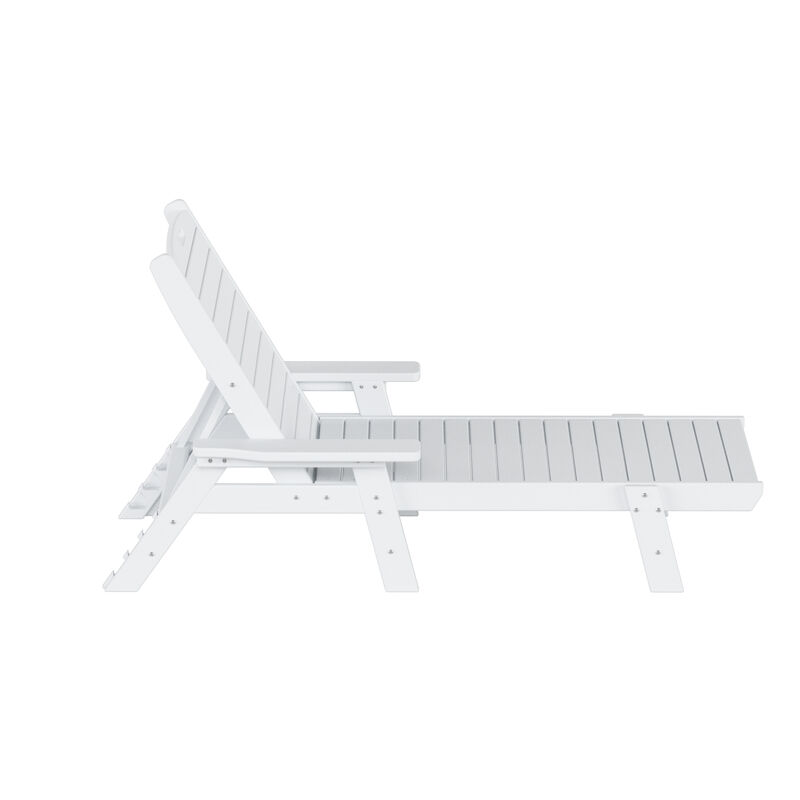 WestinTrends Adirondack Outdoor Chaise Lounge with Side Table Set