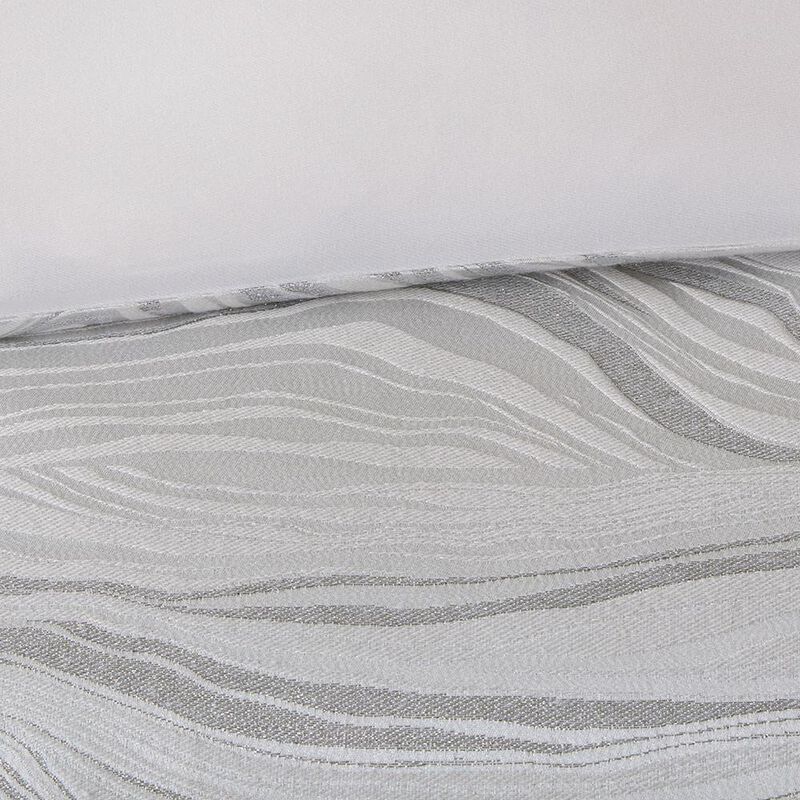 Belen Kox White Metallic Jacquard Comforter Set, Belen Kox