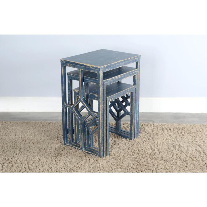 Sunny Designs Ocean Blue Nesting Table