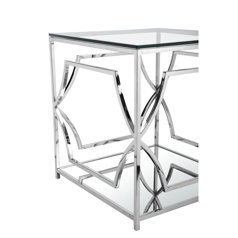 Bristol Side Table High Polish Steel