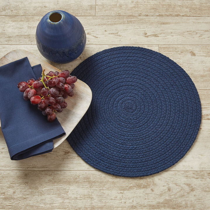 Split P Navy Essex Round Placemat Set of 4
