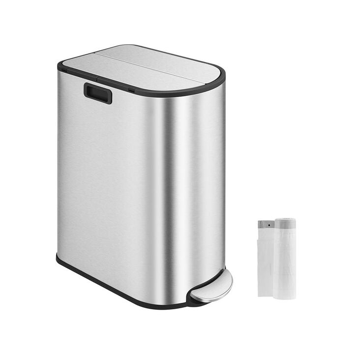 Garbage Can with Wing Lids for Easy Access and Odor Control