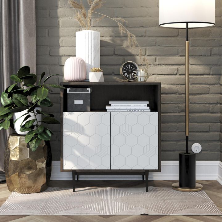 Olivia Storage Cabinet, Gray Oak