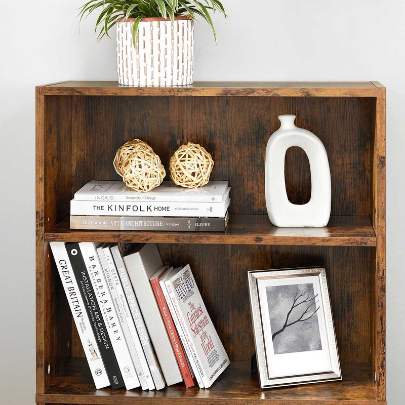 Open Bookcase with Adjustable Storage Shelves, Floor Standing Unit