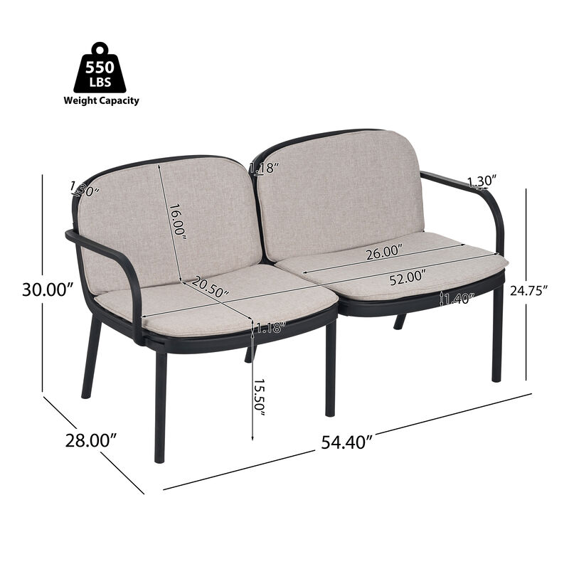 Merax Outdoor Patio PP Loveseat