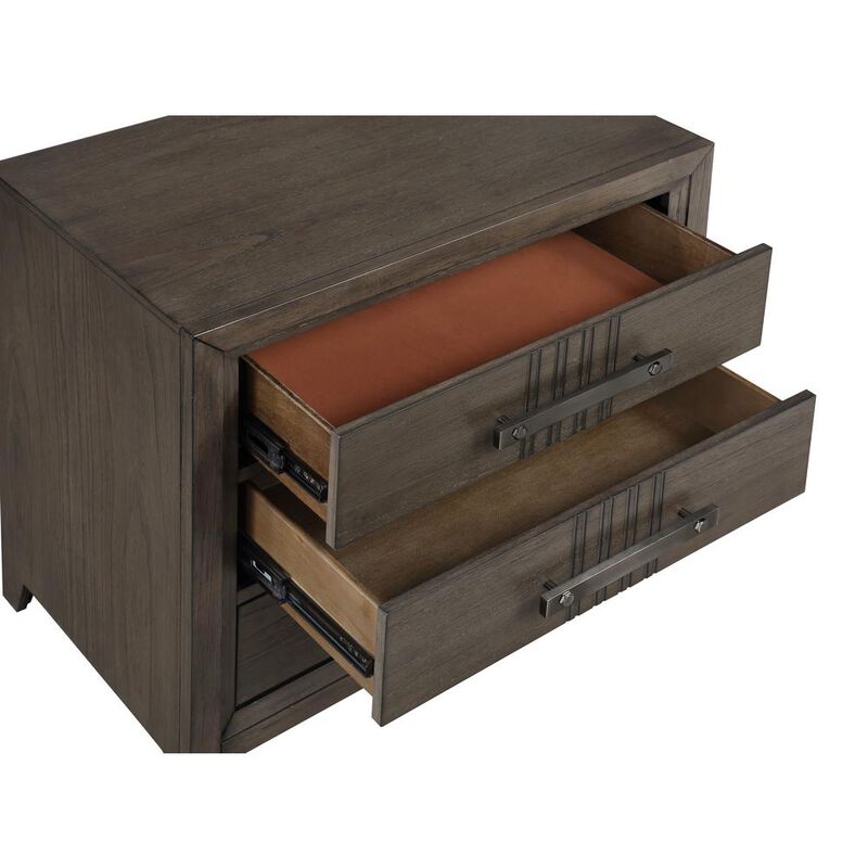 New Classic Furniture Landon Nightstand-Walnut