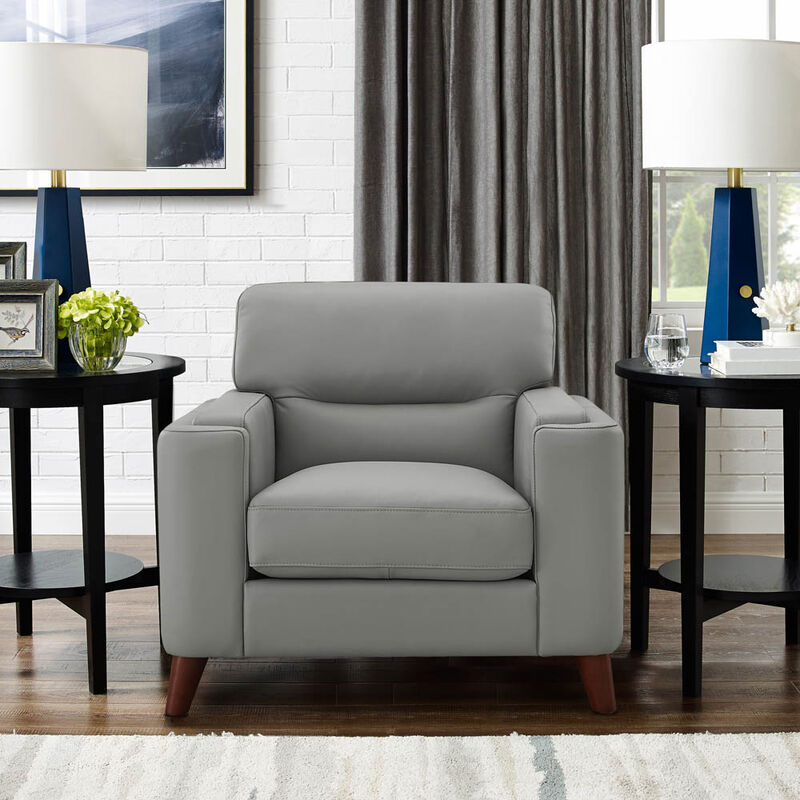 Elm Top Grain Leather Chair