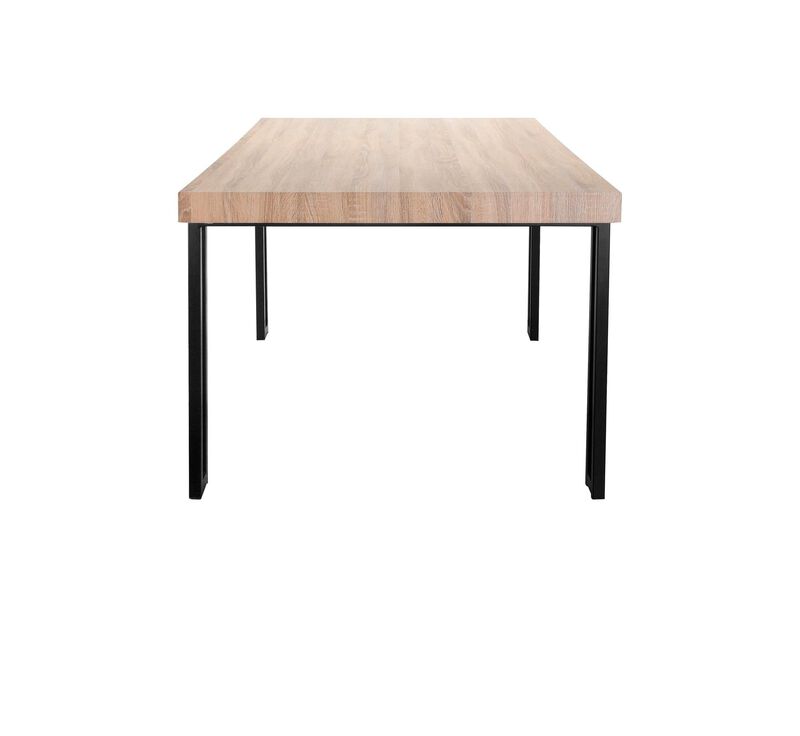Kent 6-Seating Dining Table with Black Metal Legs