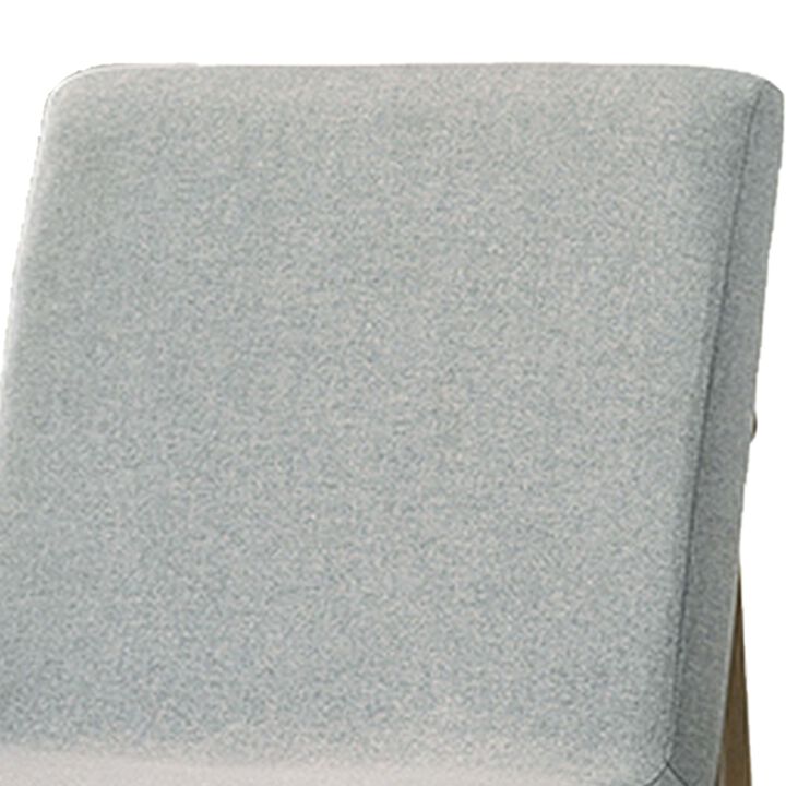 19 Inch Dining Chair, Set of 2, Gray Fabric, Parson Style, Cushioned Seat-Benzara