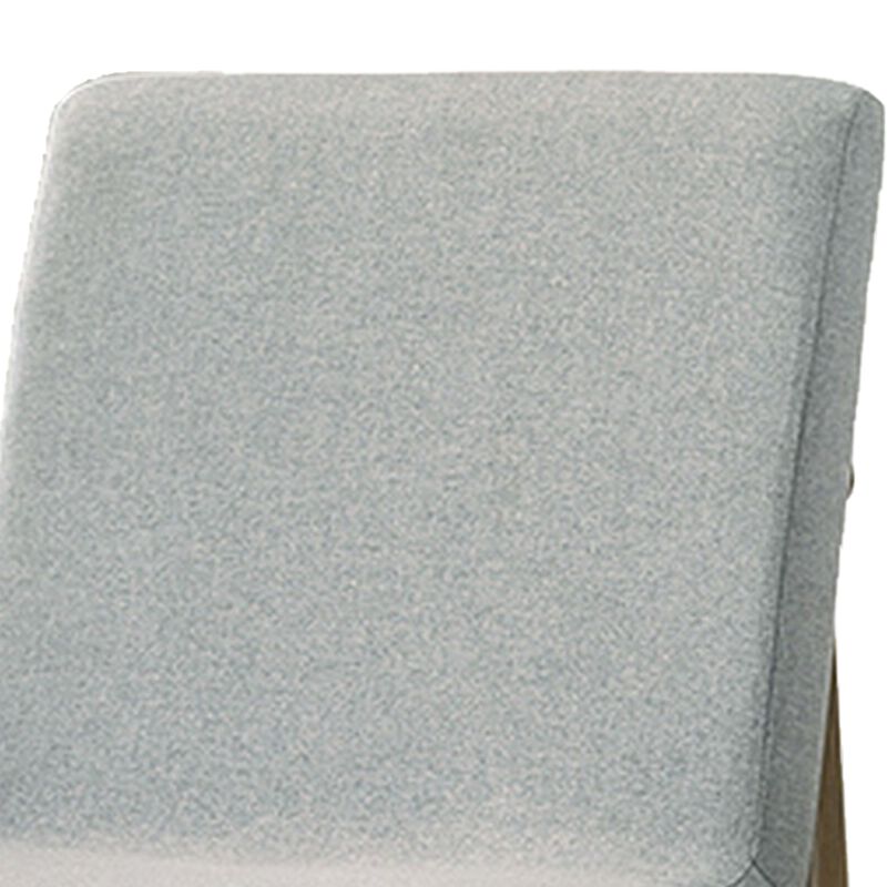 19 Inch Dining Chair, Set of 2, Gray Fabric, Parson Style, Cushioned Seat-Benzara