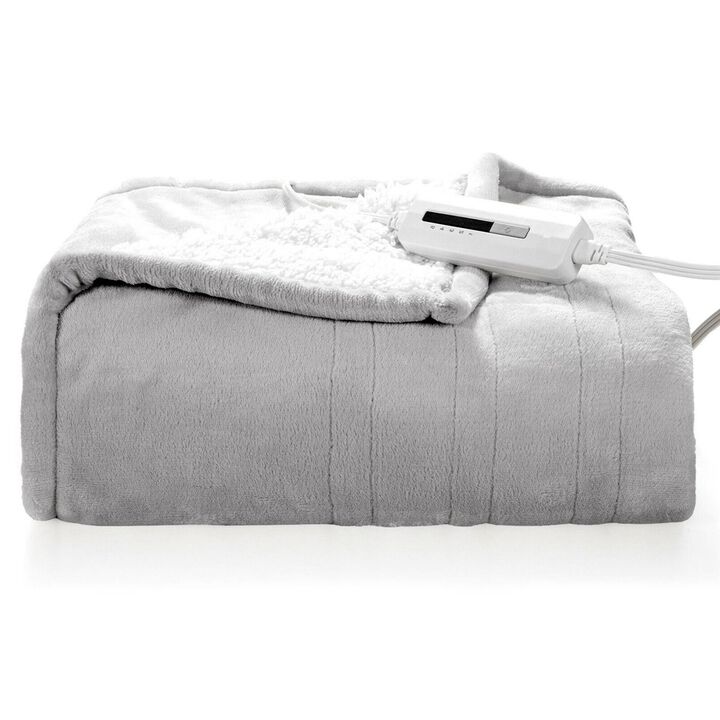 Sherpa Heated Electric Throw Blanket – Adjustable Heat for Personalized Comfort