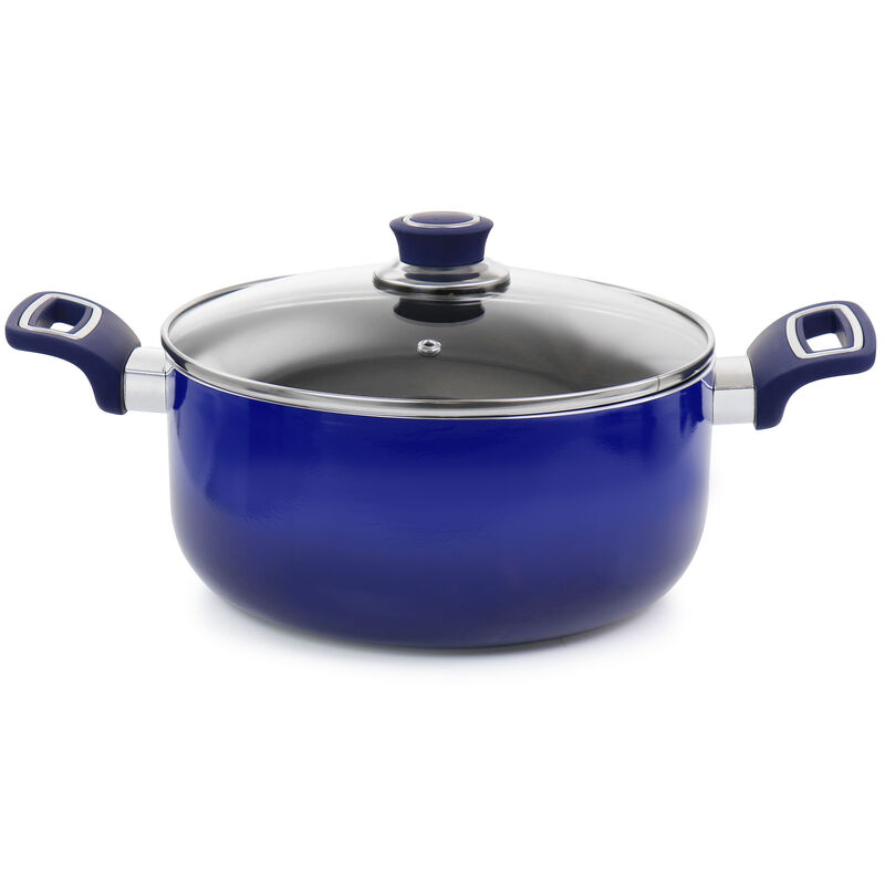 Oster 7 Piece Non Stick Aluminum Cookware Set in Blue