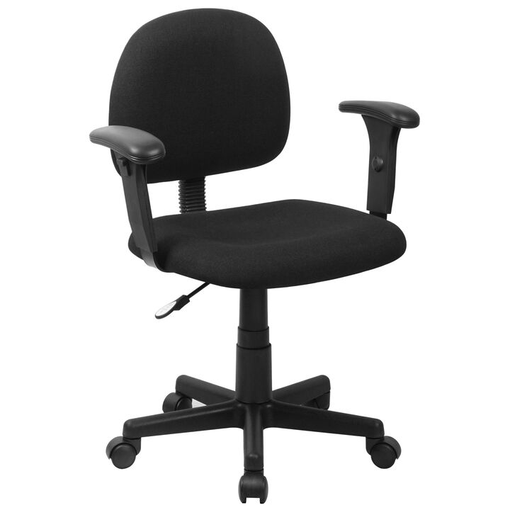 Wayne Mid-Back Fabric Swivel Task Office Chair with Adjustable Arms