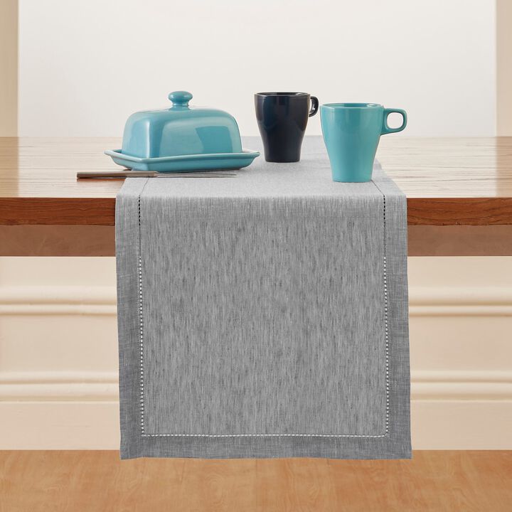 Solino Home 100% Pure Linen Table Runner 14 x 108 Inch | Milan