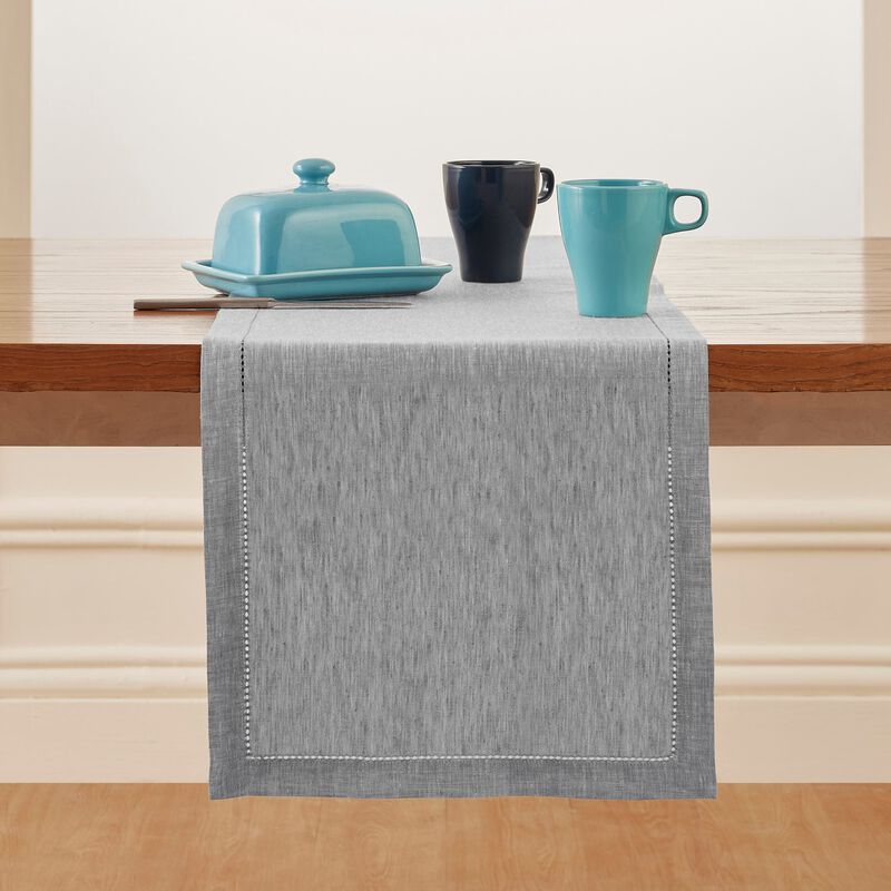 Solino Home 100% Pure Linen Table Runner 14 x 108 Inch | Milan