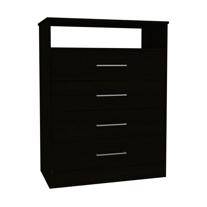 Cassville 4-Drawer 1-Shelf Dresser Black Wengue
