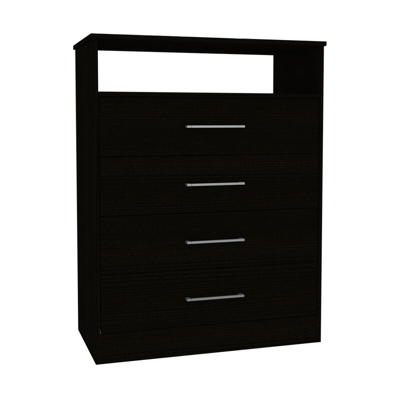 Cassville 4-Drawer 1-Shelf Dresser Black Wengue