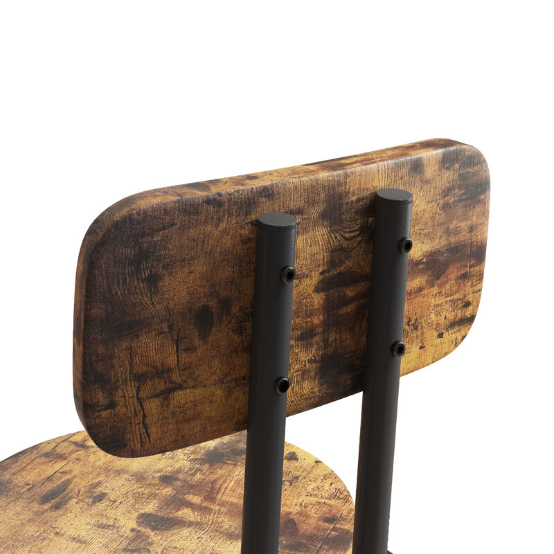 Streamdale Bar Table, Equipped With 2 Bar Stools, With Backrest And Partition